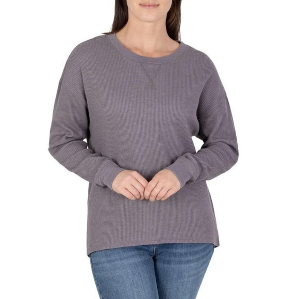 Seven7 Gray Waffle Weave Long Sleeve Shirt Size XL
